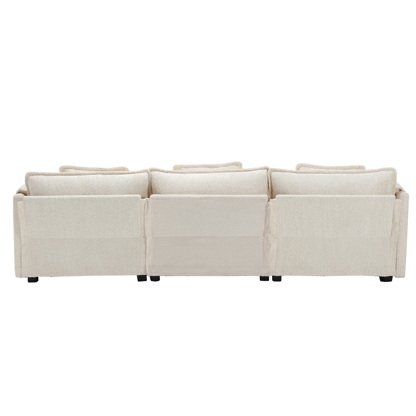 Boucle Fabric L-Shape Sectional Sofa