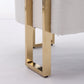 Modern Decorative Side Chair with Gold Metal Legs - 2PCS White