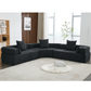 Oversized Semicircular Modular Sofa, Black