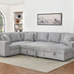 Oversized Corduroy Sectional With USB Charging Ports