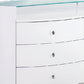 31" Sophisticated White High Gloss Dresser