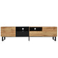 Modern TV Stand with 2 Cabinets & Open Storage Compartment, for TVs up to 85''