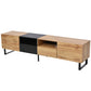 Modern TV Stand with 2 Cabinets & Open Storage Compartment, for TVs up to 85''