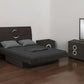 Four Piece Gray Solid Wood Bedroom Set With Mirror