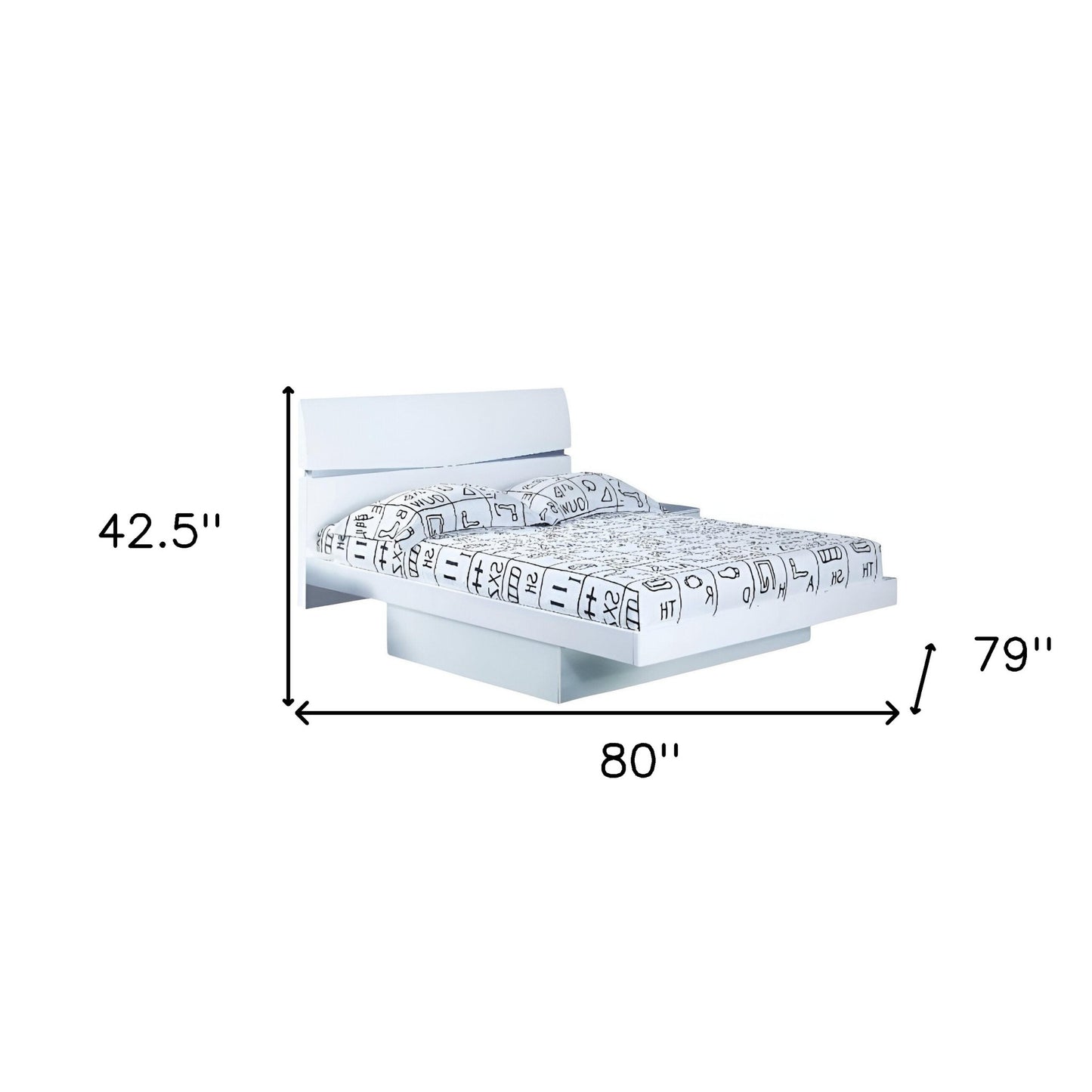 Four Piece White Solid Wood Bedroom Set With Mirror