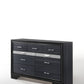 63" Black Manufactured Wood Nine Drawer Gentlemans Chest