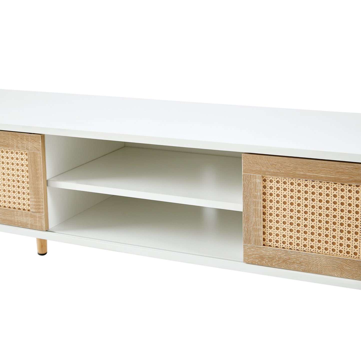 Modern TV cabinet With Double Sliding Doors & adjustable shelf For up to 50" TV's