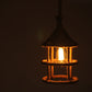 Beige and Black Iron and Rope Ceiling Light