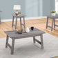 Set of Three 36" Gray Coffee Table