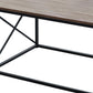 Set of Three 42" Beige And Black Metal Coffee Table