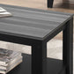 Set of Three 42" Gray And Black Coffee Table With Shelf