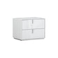 18" White Two Drawers Manufactured Wood Nightstand