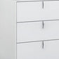 62" X 19" X 30" White  Dresser