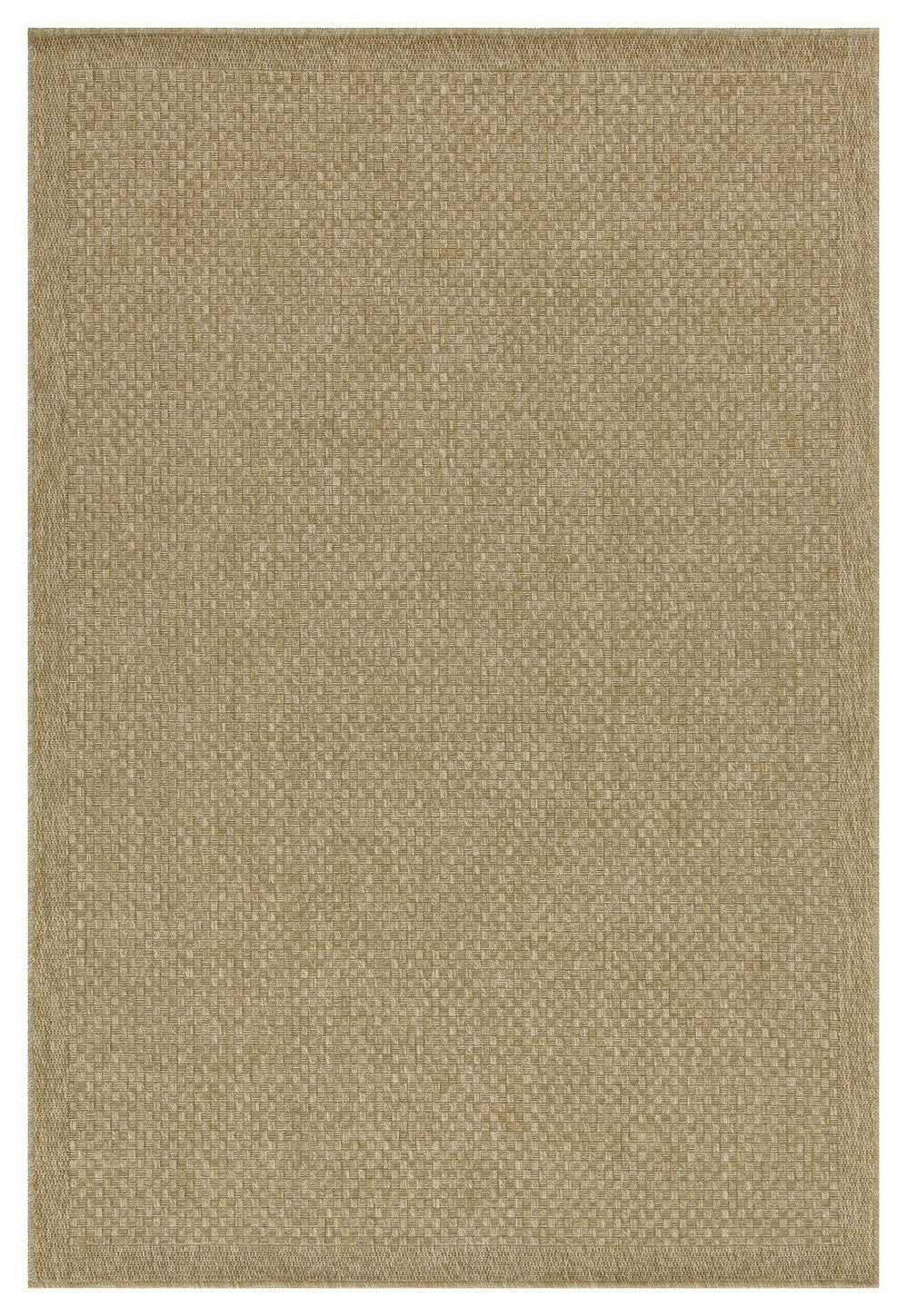 5 ft. 3 in. x 7 ft. 3 in. Jute/Black Indoor-Outdoor Area Rug