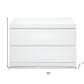 20" White Two Drawer Glossy Finish Nightstand