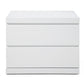 18" White Two Drawers Nightstand