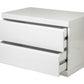 18" White Two Drawers Nightstand