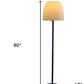 60" Traditional Shaped Floor Lamp With White Bowl Shade