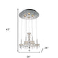 Clear Candle Style Four Light Metal and Glass Ceiling Light