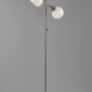 Floor Lamp Brushed Steel Metal Three Adjustable Globes