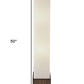 50" Brown Rattan Lantern Floor Lamp with Long White Rectangular Shade