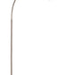 71" Black Arched Floor Lamp With Brown Drum Shade