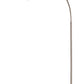 71" Black Arched Floor Lamp With Brown Drum Shade