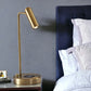 17" Brass Metal LED Desk Lamp With USB And Wireless Charging