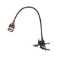 15" Black Metal Adjustable Clip On LED Table Lamp