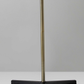 Three Arm Adjustable Floor Lamp In Brass Metal With Grey Black And White Shades