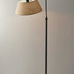 61" Bronze Arched Floor Lamp With Brown Fabric Empire Shade