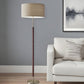 66" Traditional Shaped Floor Lamp With Brown Drum Shade