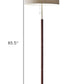 66" Traditional Shaped Floor Lamp With Brown Drum Shade