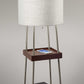 63" Column Floor Lamp With White Drum Shade