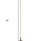 Minimalist Ambient Glow Led Floor Lamp With Dimmer In Brushed Steel And White Marble