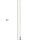 Minimalist Ambient Glow Led Floor Lamp With Dimmer In Brushed Steel And White Marble