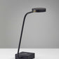 Tech Enhanced Black Metal Disk Led Adjustable Desk Lamp