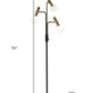 70" Black Three Light Novelty Floor Lamp