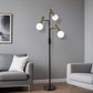 70" Black Three Light Novelty Floor Lamp