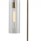 24" Brass Novelty With Clear Cylinder Shade