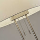 62" Brushed Task Floor Lamp With White Fabric Drum Shade