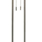 62" Brushed Task Floor Lamp With White Fabric Drum Shade