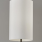 Black Nickel Finish Metal Tall White Shade Table Lamp