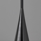 74" Black Nickel Floor Lamp With White Fabric Shade