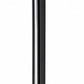 74" Black Nickel Floor Lamp With White Fabric Shade