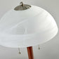 23" Silver Metal Standard Table Lamp With White Shade