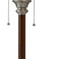 23" Silver Metal Standard Table Lamp With White Shade