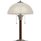 23" Silver Metal Standard Table Lamp With White Shade