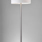 61" Two Light Traditional Shaped Floor Lamp With White Drum Shade