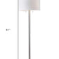 61" Two Light Traditional Shaped Floor Lamp With White Drum Shade